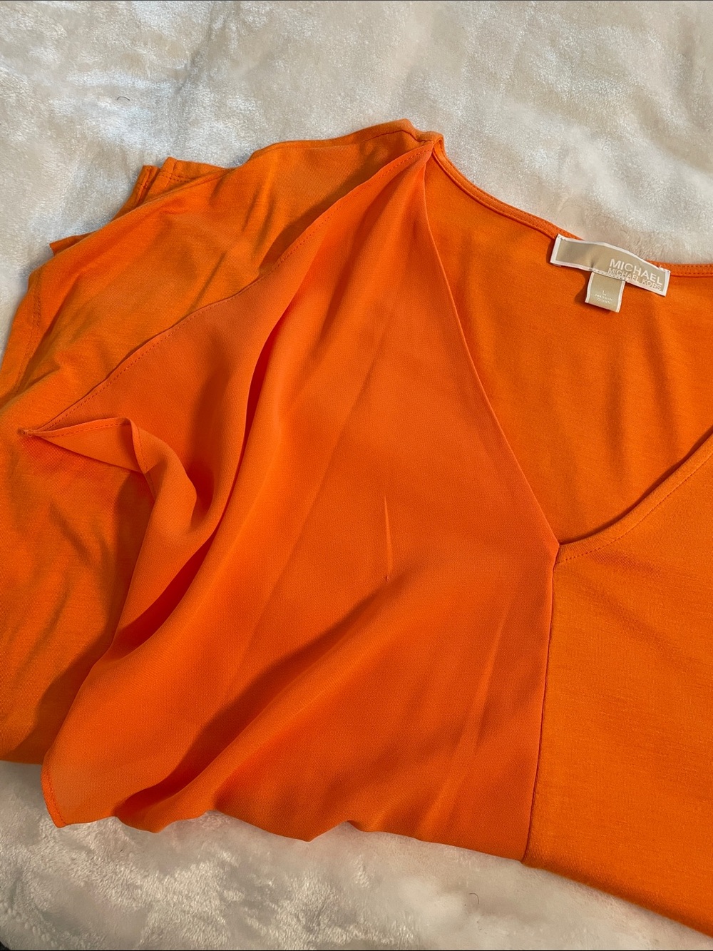 Michael Kors V-Neck Ruffle Tunic Top - Picture 6 of 10